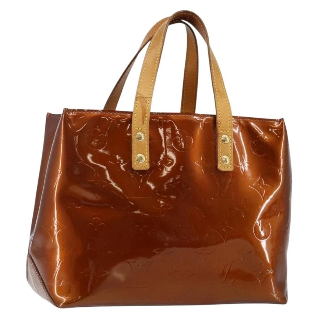 Louis Vuitton Monogram Vernis Reade Pm Hand Bag Bronze M91146 Lv Auth Sw1525